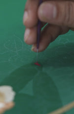 Pre-Order Emerald Green Parsi Gara Hand Embroidered Dupatta