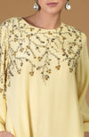 Dainty Floral Lemon Sprig Hand Embroidered Dress
