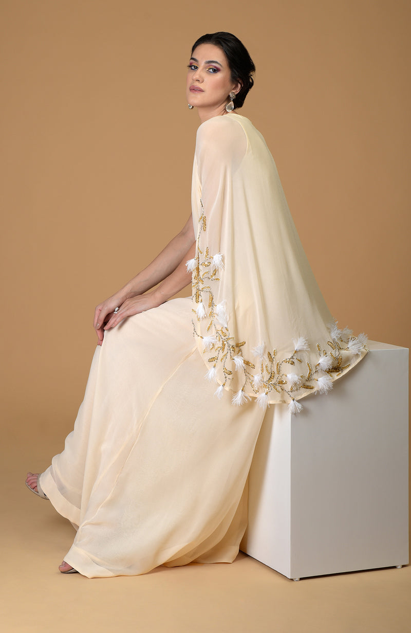 Bloom Cape Hand Embroidered Dress