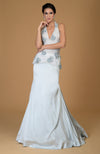Blue Twilight Hand Embroidered Bridal Gown