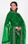 Classic Green Gota Kasab & Sequin Kurta Set With Dupatta