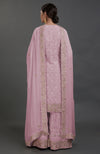 Fragrant Lilac Chikankari & Gota Patti Embroidered Sharara Suit