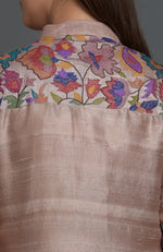 Rosy Brown Kashmir Kani Art Embroidered Jacket
