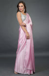 Pastel Pink Sequin Embroidered Saree & Blouse