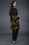 Black-Beige Gold Parsi Embroidered Tunic Suit
