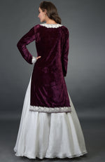 Noor Silk-Velvet Tilla Embroidered Kurta with Skirt and Dupatta