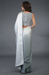 Grey Ombre Sequin Hand Embroidered Saree and Blouse