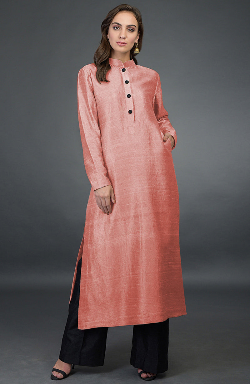 Raw Silk Jacket Kurti with Plazo. | Fashion attire, Designer dresses  indian, Fashion
