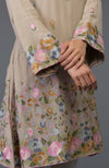 Beige Parsi Embroidered Tunic Suit