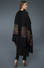 Black Kani Art Embroidered Dupatta with Suit
