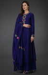 Princess Blue Kashmir Bagh Inspired Farshi Palazzo Suit