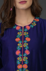 Princess Blue Kashmir Bagh Inspired Farshi Palazzo Suit