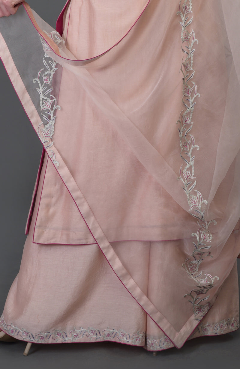 Pressed Rose Resham-Tilla Embroidered Suit