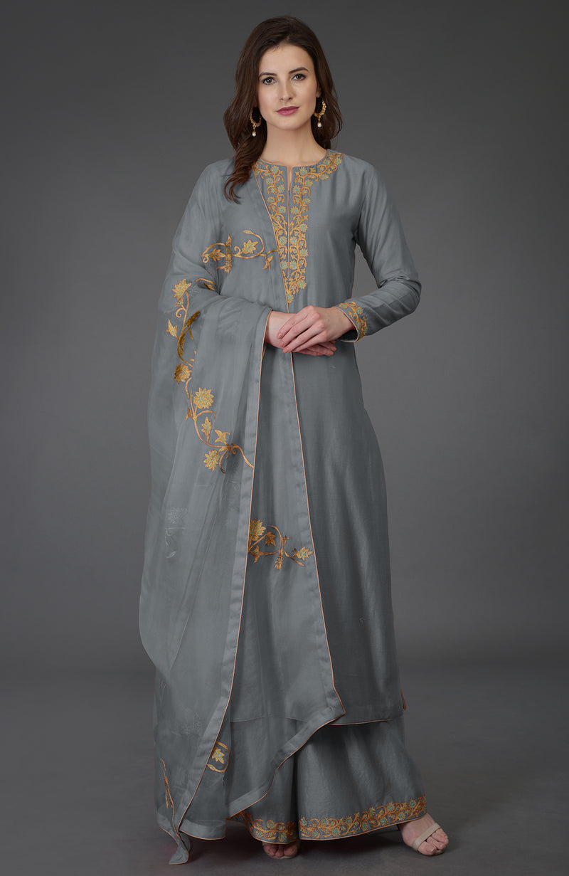 Discover more than 200 grey colour punjabi suit