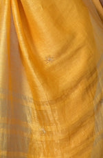 Citrus Zardozi Hand Embroidered Silk Linen Saree