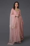 Pearl Pink Gota Patti Work Farshi Palazzo Suit
