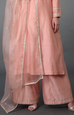 Pressed Rose Zardozi Gota Patti & Pearl Beads Farshi Suit