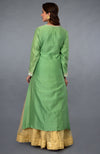 Green Gota Patti Pearl Beads & Sequin Work Sharara Suit