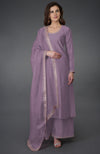 Lavender Zardozi Gota Patti & Crystal Work Farshi Suit