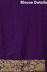 Masterpiece Purple Parsi Gara Hand Embroidered Saree