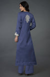 Iris Blue Kashmiri Tilla Embroidered Kurta Set