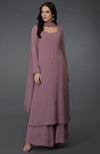 Lilac Handcrafted Mukaish Farshi Palazzo Suit