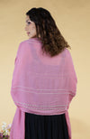 Withered Rose Astral Hand Embroidered Pure Cashmere Stole