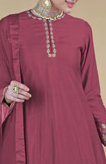 Chianti Wine Zardozi Hand Embroidered Salwar Suit