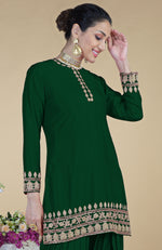 Emerald Green Zardozi Hand Embroidered Salwar Suit