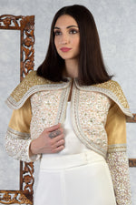White-Gold Hand Embroidered Jacket