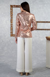 Rose Gold Sequin Embroidered Jacket