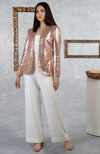 Rose Gold Sequin Embroidered Jacket Set