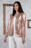 Rose Gold Sequin Embroidered Jacket Set