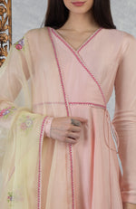 Pale Pink Hand Embroidered Anarkali Set