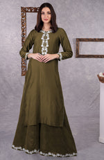 Olive Branch Kashmiri Bagh Inspired Sharara Suit