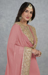 Coral Rose gold Marori Gota Patti & Zardozi Hand Embroidered Salwar Suit