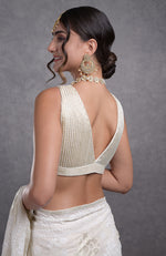 Ivory Hand Beaded Couture Blouse