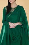 Emerald Green Gota Patti Hand Embroidered Gharara Suit