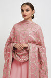 Peacock Pink Gota Patti Hand Embroidered Suit