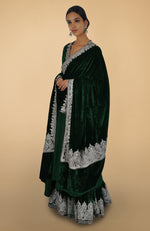 Emerald Kashmiri Tilla Aari Embroidered Lehenga Set
