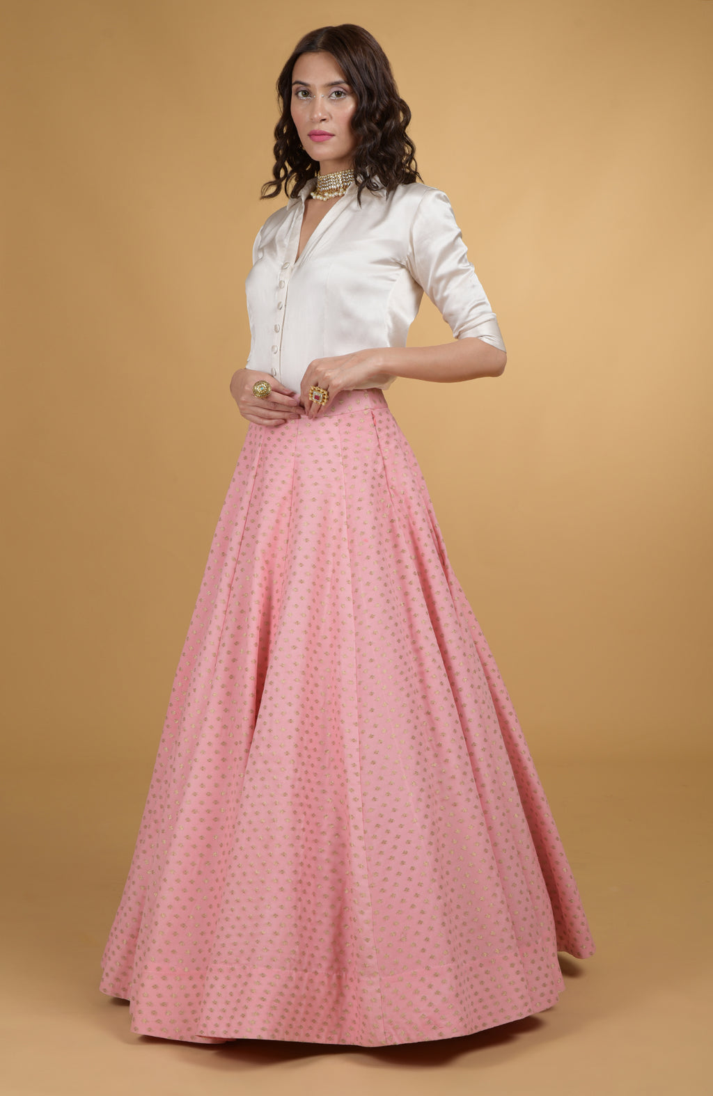 Valeria Maxi Skirt - Baby Pink – Babyboo Fashion